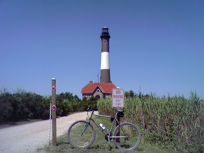Fire Island Lighthouse is located at the southern terminus of Robert Moses Causeway.
