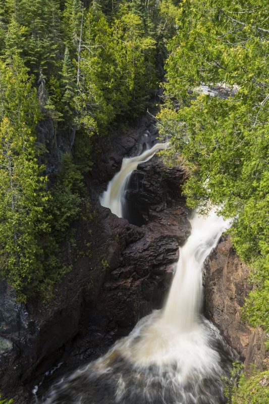 The Devil’s Kettle is a split waterfall with one side disappearing into a hole in the ground