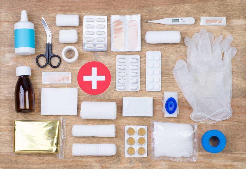A basic but complete first aid kit