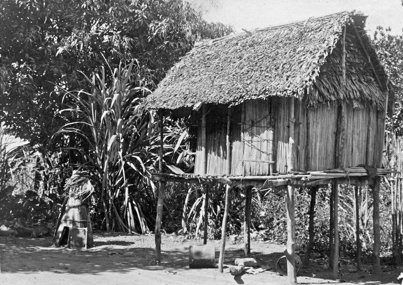 A Betsimisarakian hen house and a rice barn in 1911.