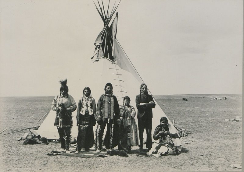Crow People in camp.