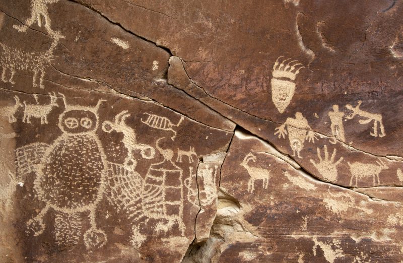 A beautiful ancient rock art panel in Nine Mile Canyon area of Utah.