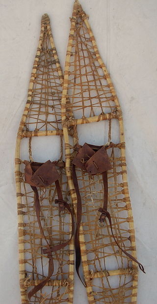 Rawhide webbing is one way of making snowshoes – Author: Jonathunder – CC BY-SA 3.0