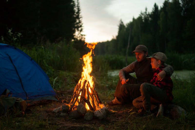 Children learn very quickly how to light and build fires