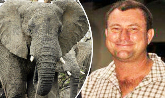 Theunis Botha, 51, was leading a hunt with clients.
 