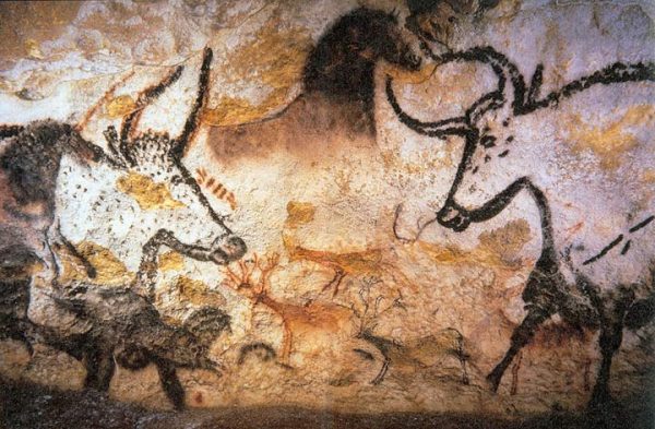 Aurochs in a cave painting in Lascaux, France.