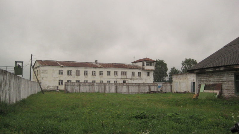 Exterior of the main building of the Perm-36 gulag