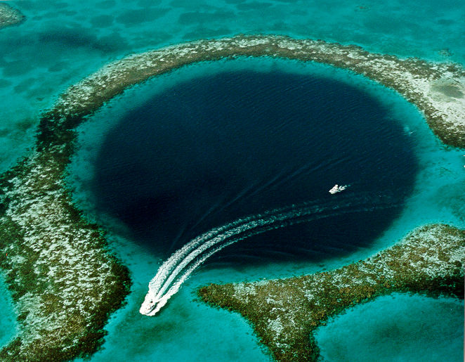 Aerial view of the Blue Hole