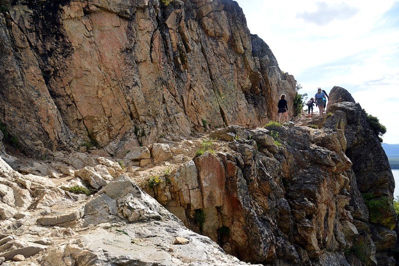 Hikers walking the Cascade Canyon Trail