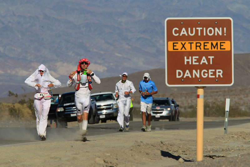 Runners participate in an extreme marathon in Death Valley in 2013 