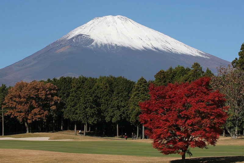 View of Mount Fuji from below