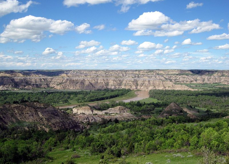 View of the badlands at Theodore Roosevelt National Park