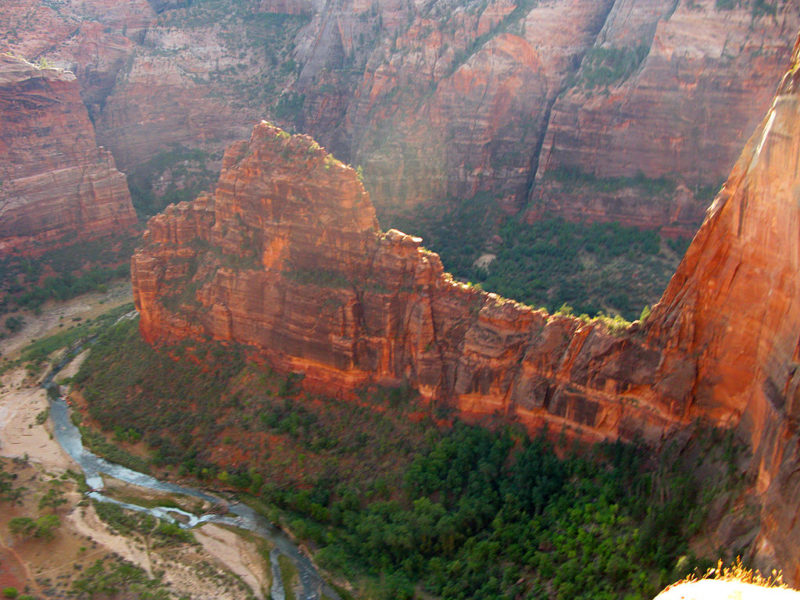 Aerial view of Angels Landing