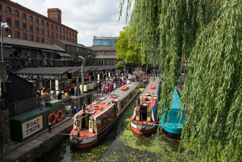 The Camden Lock Market is one of the most popular tourist attractions in London 