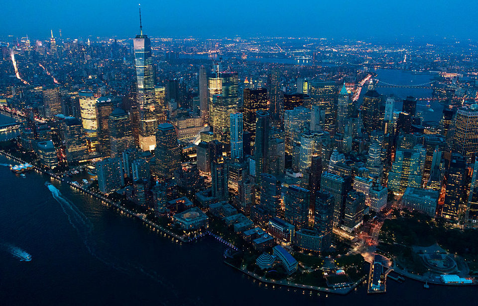 Aerial view of Lower Manhattan