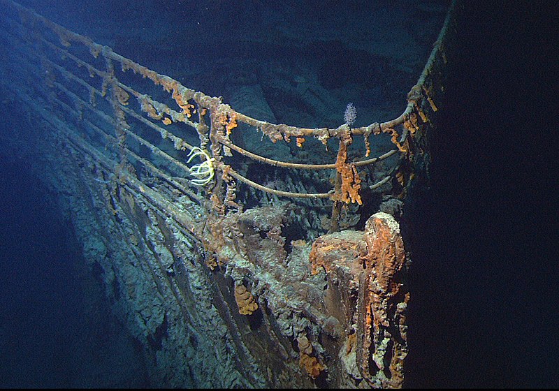 Bow of the RMS Titanic shipwreck