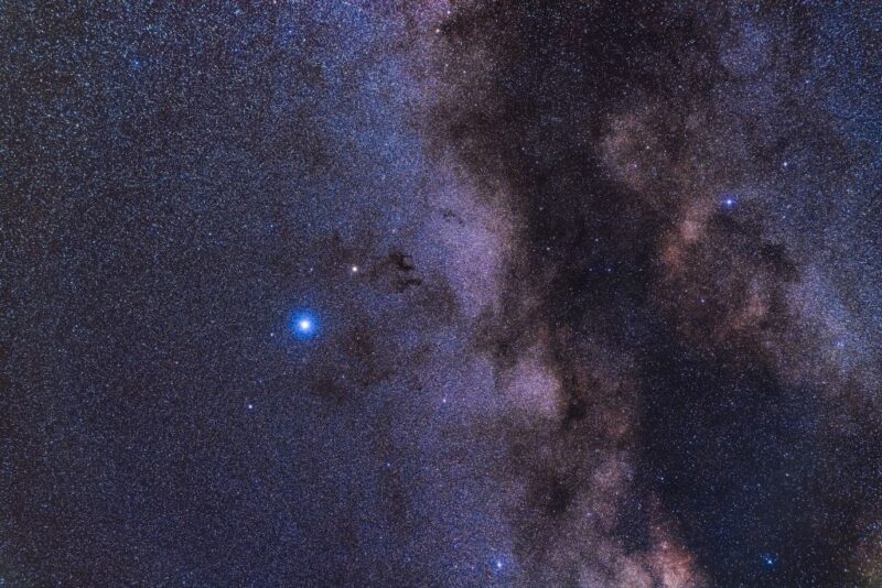 View of the northern portion of the Aquila constellation