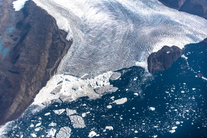 Aerial view of Baffin Bay, Greenland