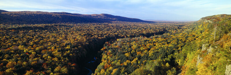 Aerial view of Porcupine Mountains Wilderness State Park