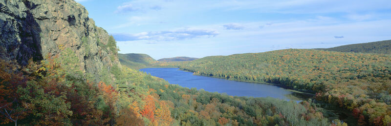 Aerial view of Porcupine Mountains Wilderness State Park