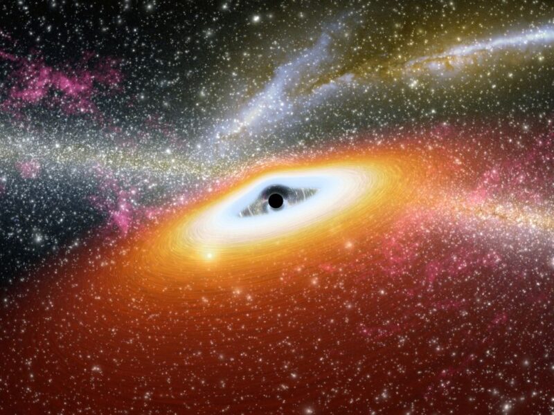 Artist's rendering of a supermassive black hole